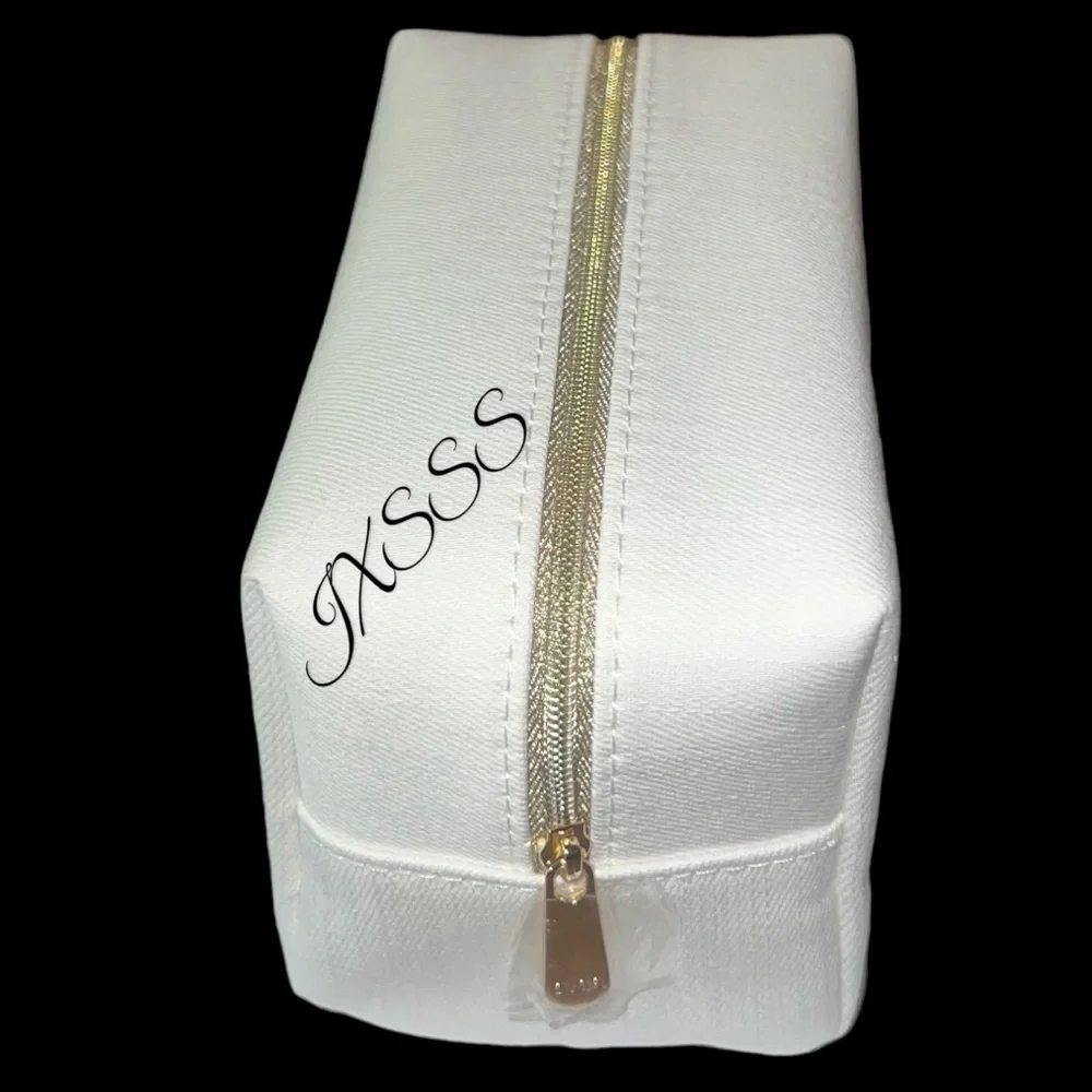 White-Gold Dior Beauty *VIP EXLUSIVE* Cosmetic-Makeup Bag